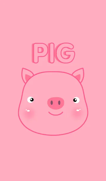 [LINE着せ替え] Super simple Cute Pig theme(jp)の画像1