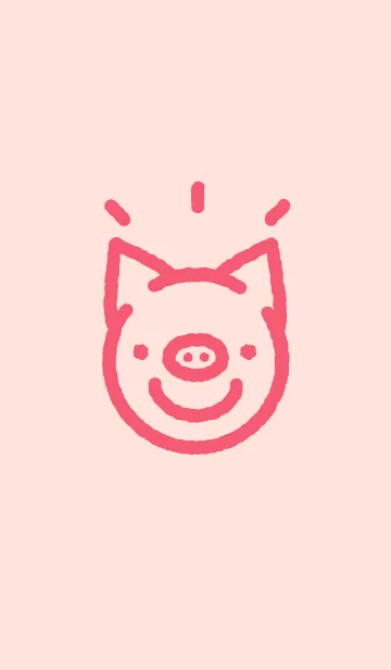 [LINE着せ替え] シンプルフェイス(Pig)の画像1