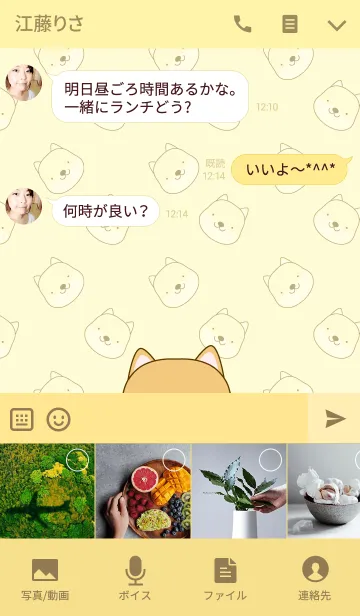 [LINE着せ替え] Simple Cute Shiba Inu theme(jp)の画像4