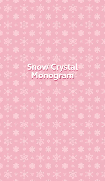 [LINE着せ替え] Snow Crystal Monogram[Pink]の画像1