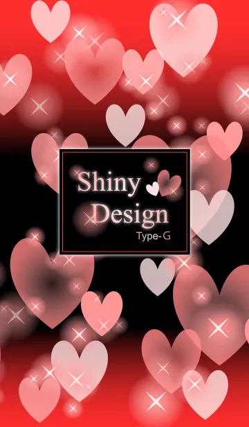 [LINE着せ替え] Shiny Design Type-G 赤＆ハートの画像1