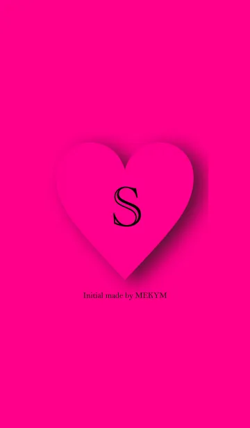 [LINE着せ替え] Heart Initial Vivid Pink -S-の画像1