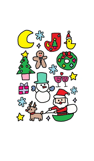 [LINE着せ替え] (ホワイト)クリスマスのきせかえの画像1