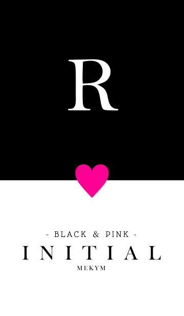 [LINE着せ替え] INITIAL R -BLACK＆PINK-の画像1