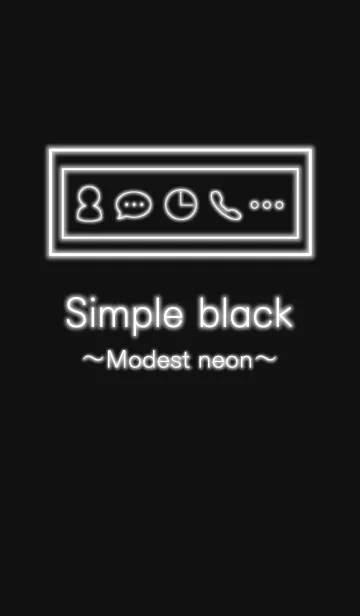 [LINE着せ替え] Simple black. ~Modest neon~の画像1