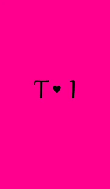 [LINE着せ替え] Initial "T ＆ I" Vivid pink ＆ black.の画像1