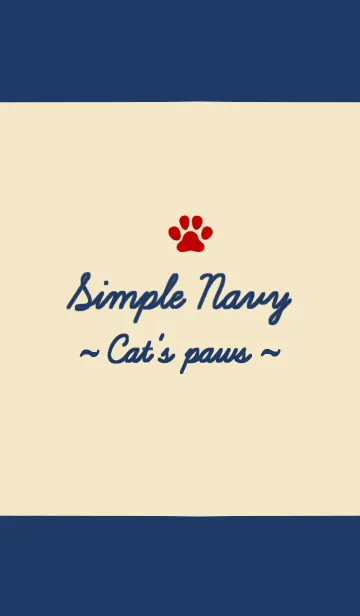 [LINE着せ替え] Simple Navy. ~Cat's paws~の画像1