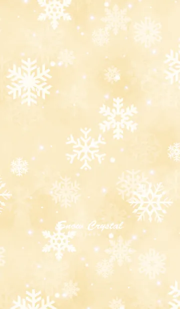 [LINE着せ替え] Snow Crystal -Watercolor Yellow-の画像1