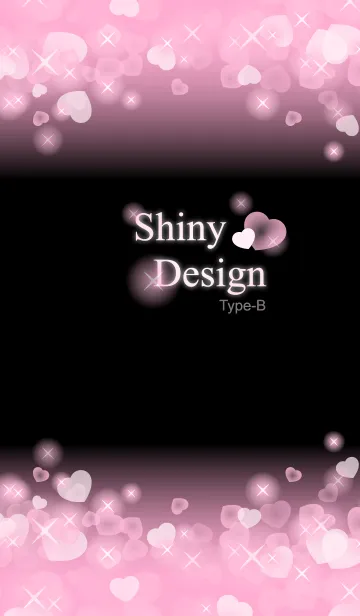 [LINE着せ替え] Shiny Design Type-B ベビーピンク＆ハートの画像1