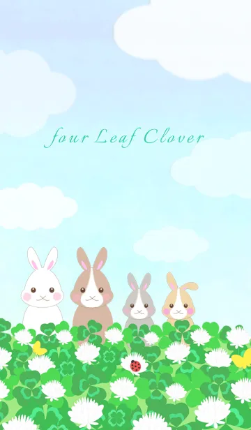 [LINE着せ替え] four Leaf Clover ＆ rabbitの画像1