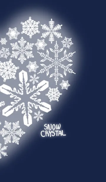 [LINE着せ替え] Winter_Snow crystal_012 rightの画像1