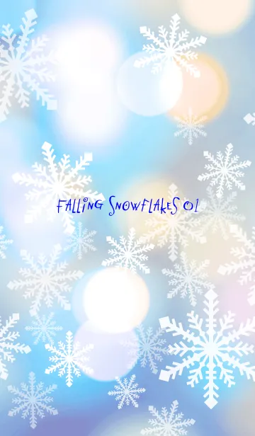 [LINE着せ替え] Falling Snowflakes 01の画像1