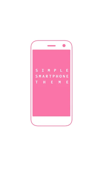 [LINE着せ替え] SIMPLE SMARTPHONE THEME[Pink]の画像1