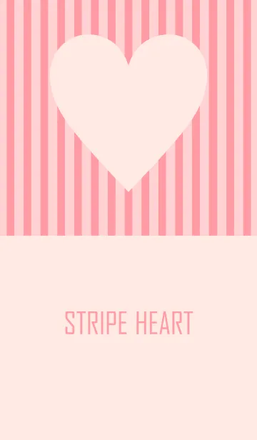 [LINE着せ替え] STRIPE HEART PINK.の画像1