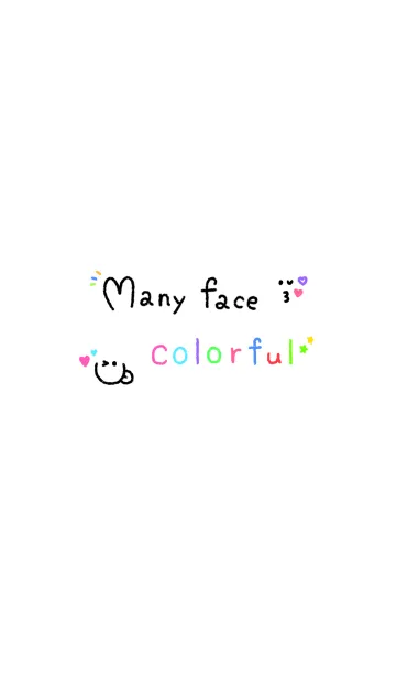 [LINE着せ替え] Many face colorfulの画像1