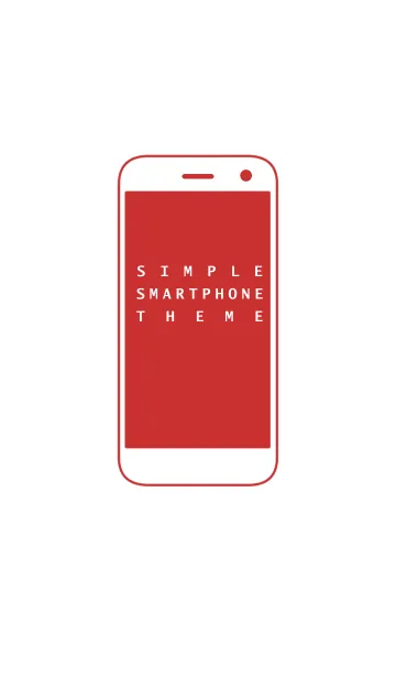 [LINE着せ替え] SIMPLE SMARTPHONE THEME[Red]の画像1