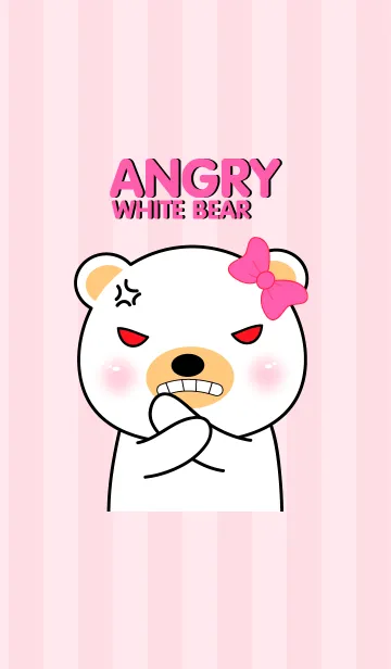 [LINE着せ替え] Angry White Bear Theme(jp)の画像1