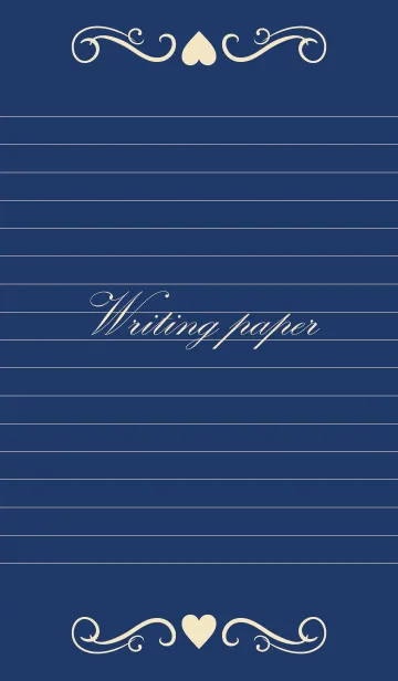 [LINE着せ替え] Writing paper-Navy-の画像1