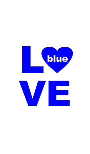 [LINE着せ替え] LOVE blue color3の画像1