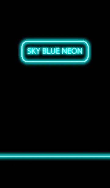 [LINE着せ替え] Sky Blue Neon ＆ Black(jp)の画像1