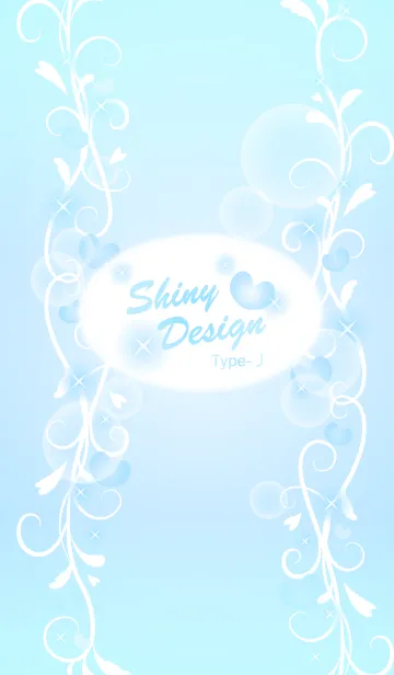 [LINE着せ替え] Shiny Design Type-J 水色＆ハートの画像1