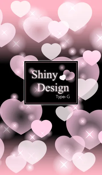 [LINE着せ替え] Shiny Design Type-G ベビーピンク＆ハートの画像1