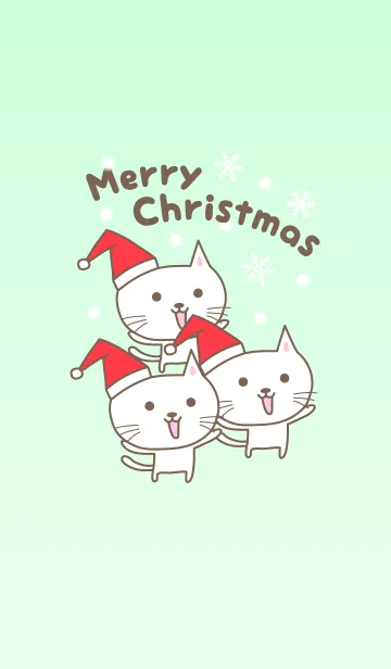 [LINE着せ替え] 大人かわいい クリスマスねこの着せ替えの画像1