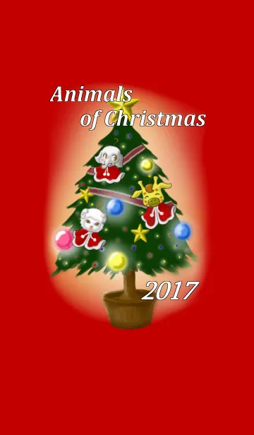 [LINE着せ替え] Animals of christmas ver.2の画像1