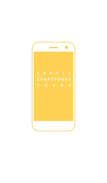 [LINE着せ替え] SIMPLE SMARTPHONE THEME[Yellow]の画像1