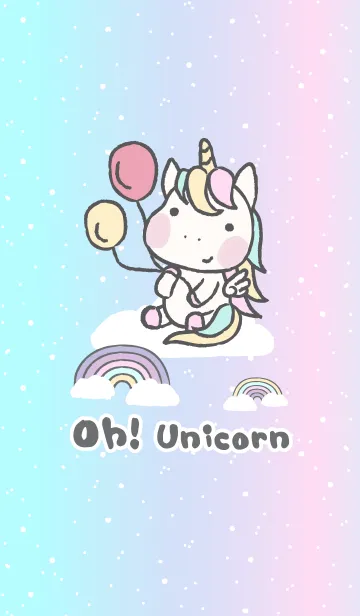 [LINE着せ替え] Oh！ Unicorn (JP-Balloons)の画像1