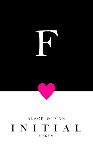 [LINE着せ替え] INITIAL F -BLACK＆PINK-の画像1