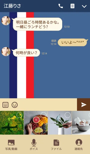 [LINE着せ替え] ニコ（ネイビー）の画像4