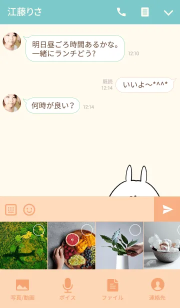 [LINE着せ替え] すのちゃん専用かわいいウサギ名前着せかえの画像4