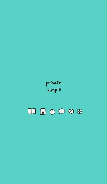 [LINE着せ替え] Private simple -silver turquoise-の画像1