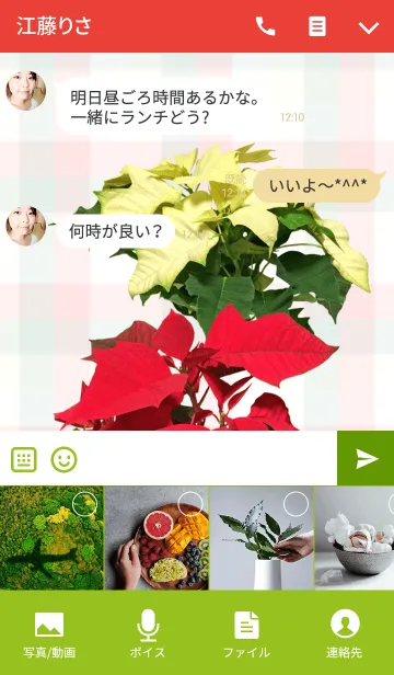 [LINE着せ替え] ポインセチアの着せかえの画像4