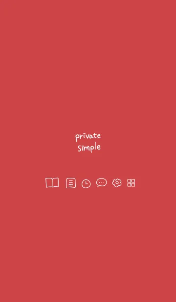 [LINE着せ替え] Private simple -crimson red-の画像1