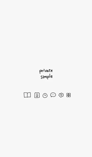 [LINE着せ替え] Private simple -silver white-の画像1