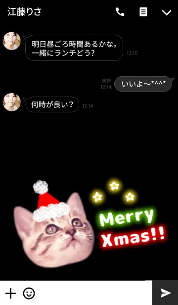 [LINE着せ替え] Santa Claus Cats ♡ ~Neon ver~の画像3