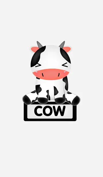 [LINE着せ替え] Simple Cute Baby Cow Theme(jp)の画像1