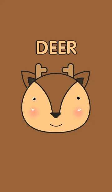 [LINE着せ替え] Cute Face Deer theme(jp)の画像1