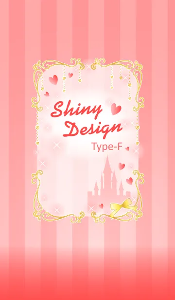 [LINE着せ替え] Shiny Design Type-F 赤＆ハートの画像1