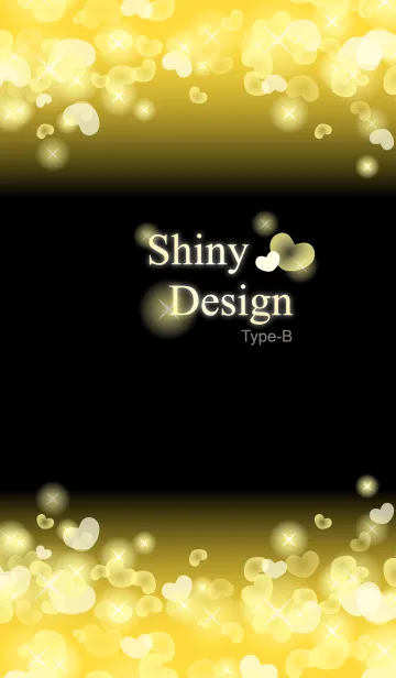 [LINE着せ替え] Shiny Design Type-B 黄色＆ハートの画像1