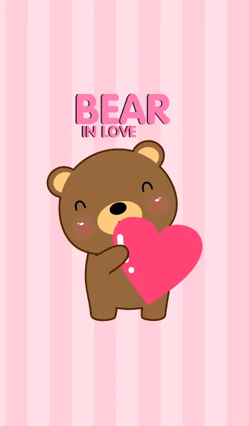 [LINE着せ替え] Brown Bear In Love(jp)の画像1