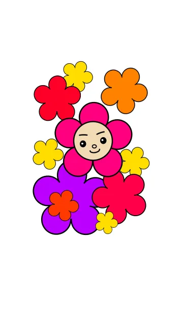 [LINE着せ替え] Flower Face***の画像1