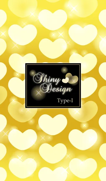 [LINE着せ替え] Shiny Design Type-I ゴールド＆ハートの画像1