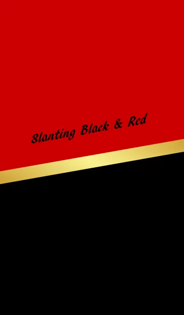 [LINE着せ替え] Slanting Black ＆ Redの画像1