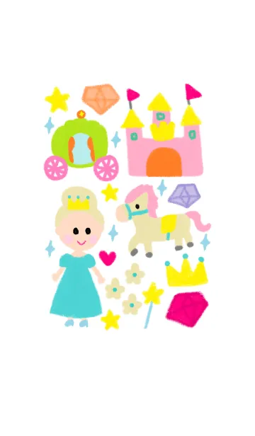 [LINE着せ替え] プリンセスのきせかえ（ホワイト）の画像1