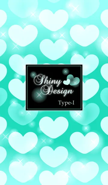 [LINE着せ替え] Shiny Design Type-I ミント＆ハートの画像1