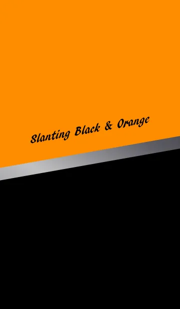 [LINE着せ替え] Slanting Black ＆ Orangeの画像1