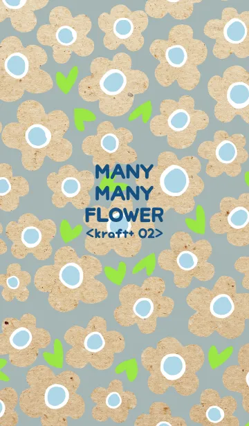 [LINE着せ替え] MANY MANY FLOWER <kraft+ 02>の画像1